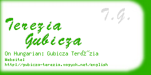 terezia gubicza business card